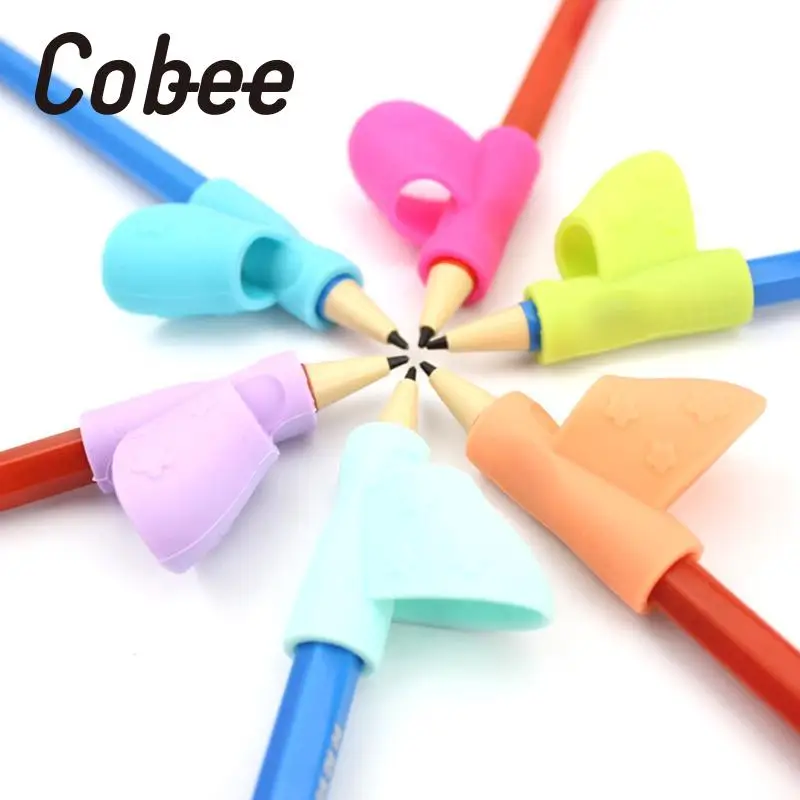 Cobee 1 компл./3 шт ребенок силиконовый палец коррекция осанки при письме Канцтовары для обучения игрушки школьные принадлежности без карандаша