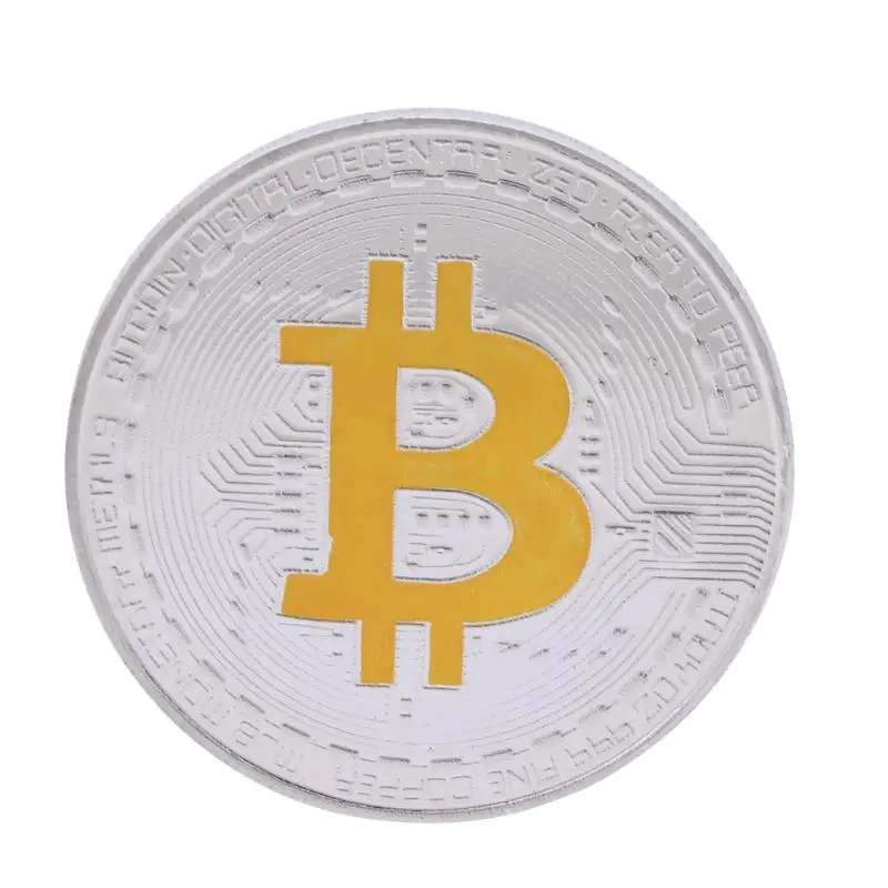 Медный/Золотой/Серебряный сплав покрытый 38 мм физический BTC Биткоин монеты