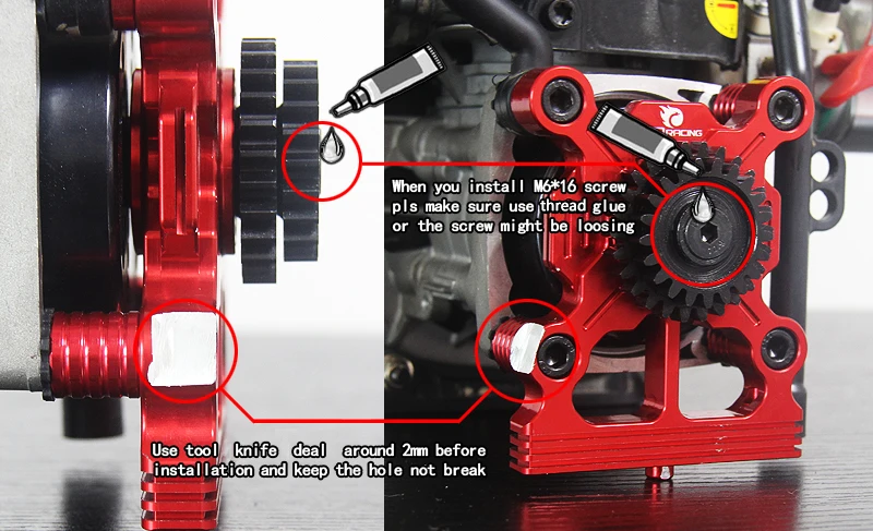 FID RACING 2 Скорость коробка передач с 870 мл топливный бак для losi dbxl багги