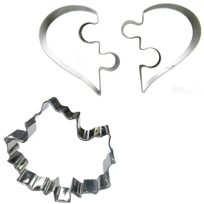 Пазл в форме сердца 3 формы кленового листа для резки печенья инструменты выпечки
