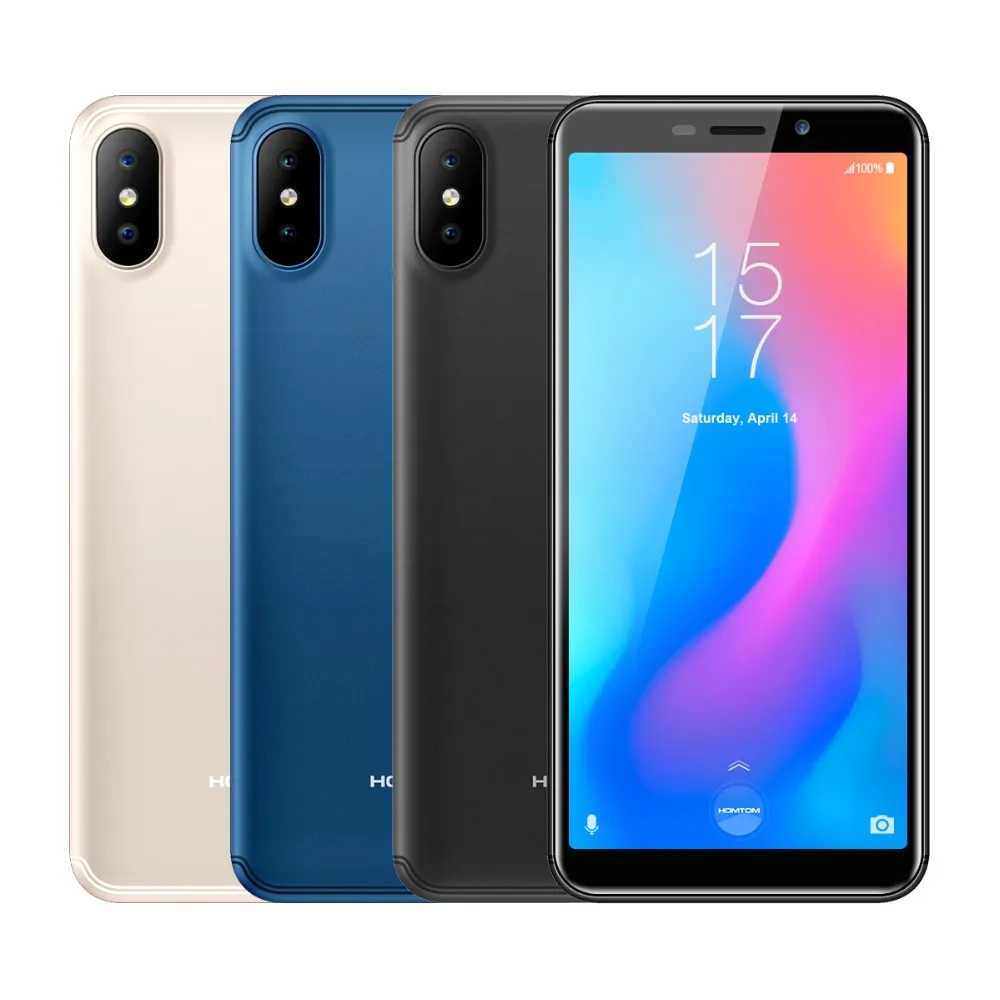 HOMTOM C2 смартфон с 5 дюймовым дисплеем четырёхъядерным процессором 18:9 ОЗУ 2 Гб ПЗУ 16