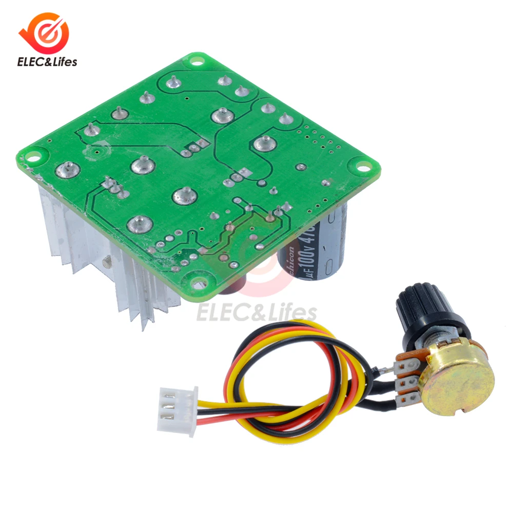 DC 6V-90V 15A Контроллер скорости двигателя Dreh Pangerregler Schalter Регулировка Ширина