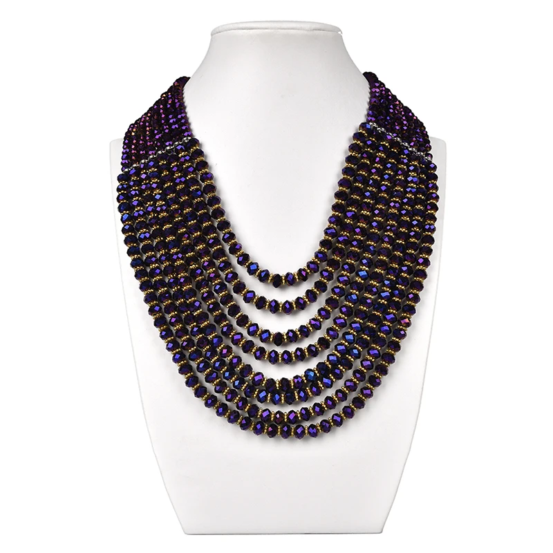 Shining 4.6*6&amp5.8*8mm Black Glass Crystal Suitable for diy Necklace 17-25inch Earrings elegant character Noble Ladies H213 | Украшения и