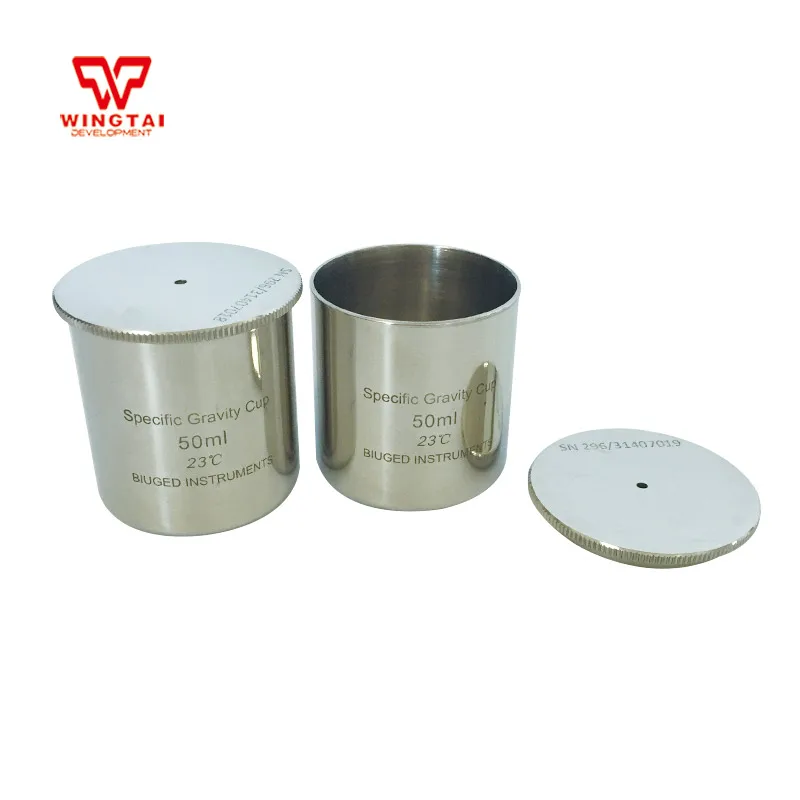 

Hot sale Lab Testing Stainless Steel Density Cup 50ml/37ml/100ml Capacity Specific Gravity Cup