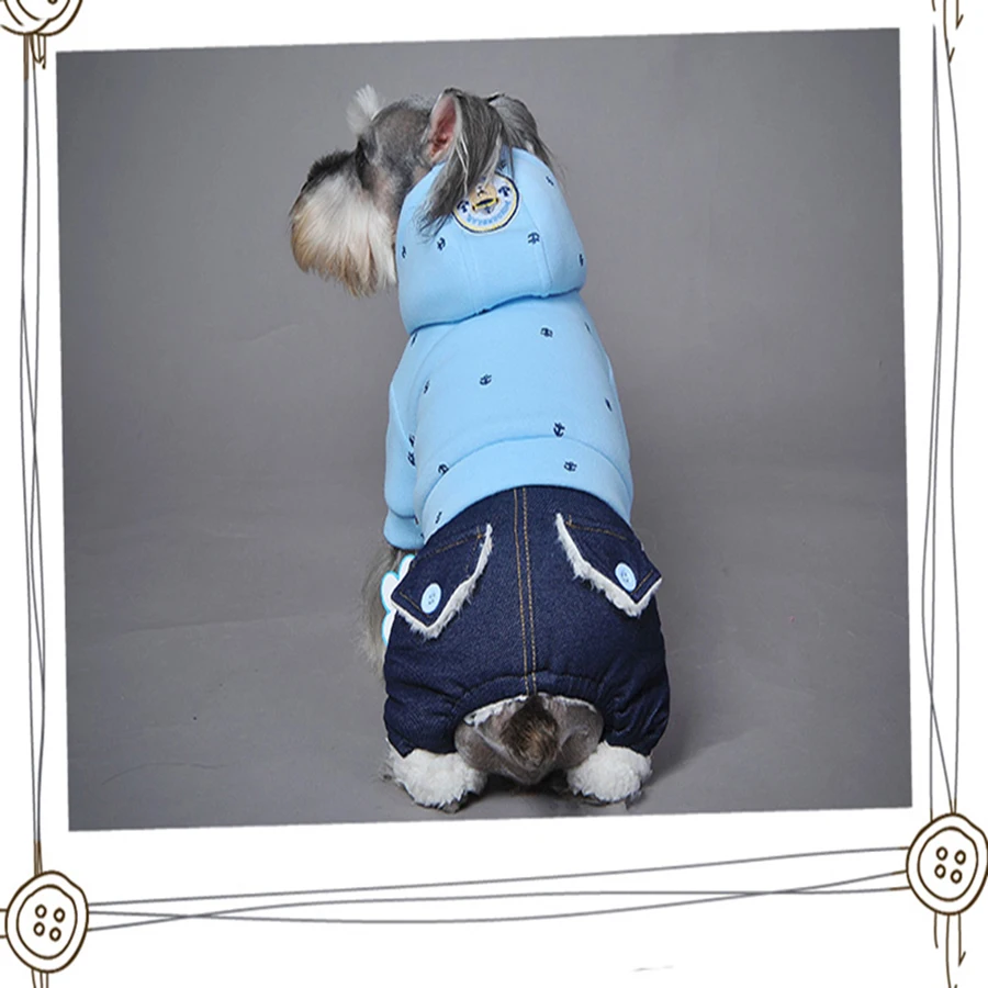 Одежда для щенка Толстовка пальто тренировочный костюм собак зимние штаны