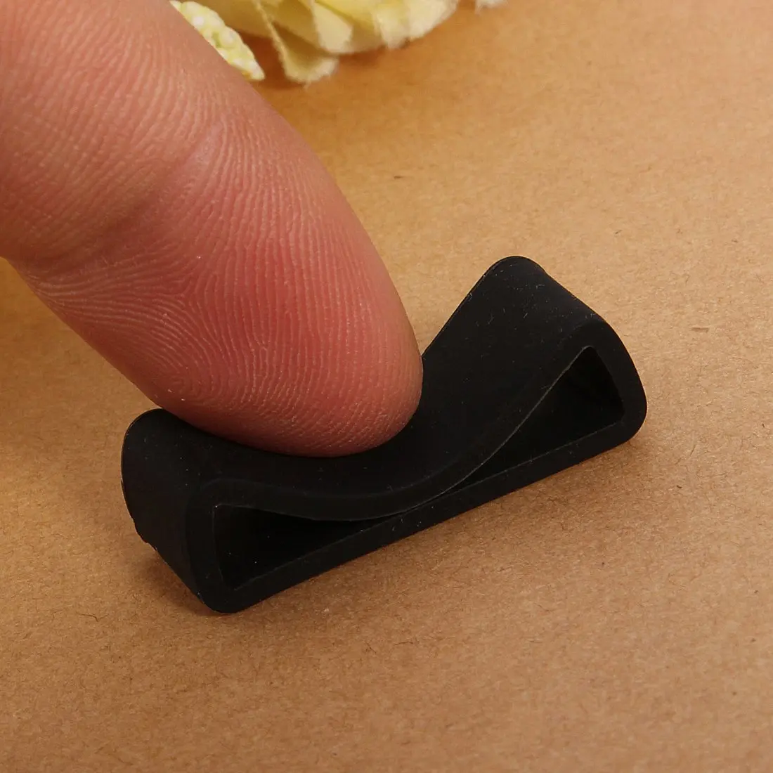 Черный ремешок для часов удерживающий обруч резиновая Пряжка фиксатора