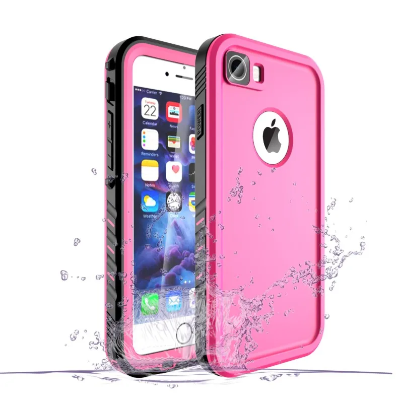 Водонепроницаемый чехол для iPhone 7, iPhone 8, противоударный, для плавания, дайвинга, защита от снега, чехол для iPhone 7, 8, подводный защитный чехол - Цвет: Pink