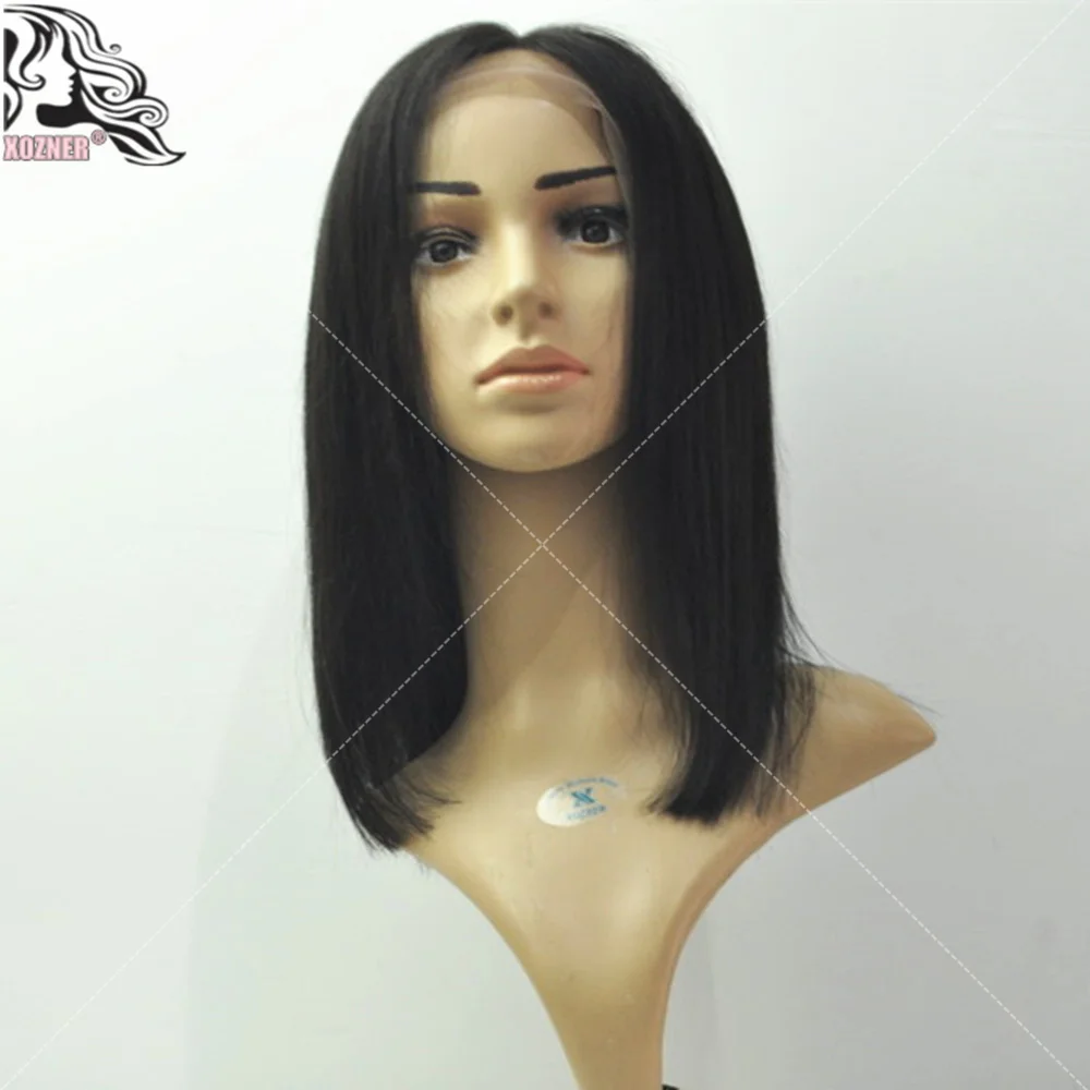 Боб Полный Шнурок Человеческих Волос Парики Для Чернокожих Женщин Кружева Перед