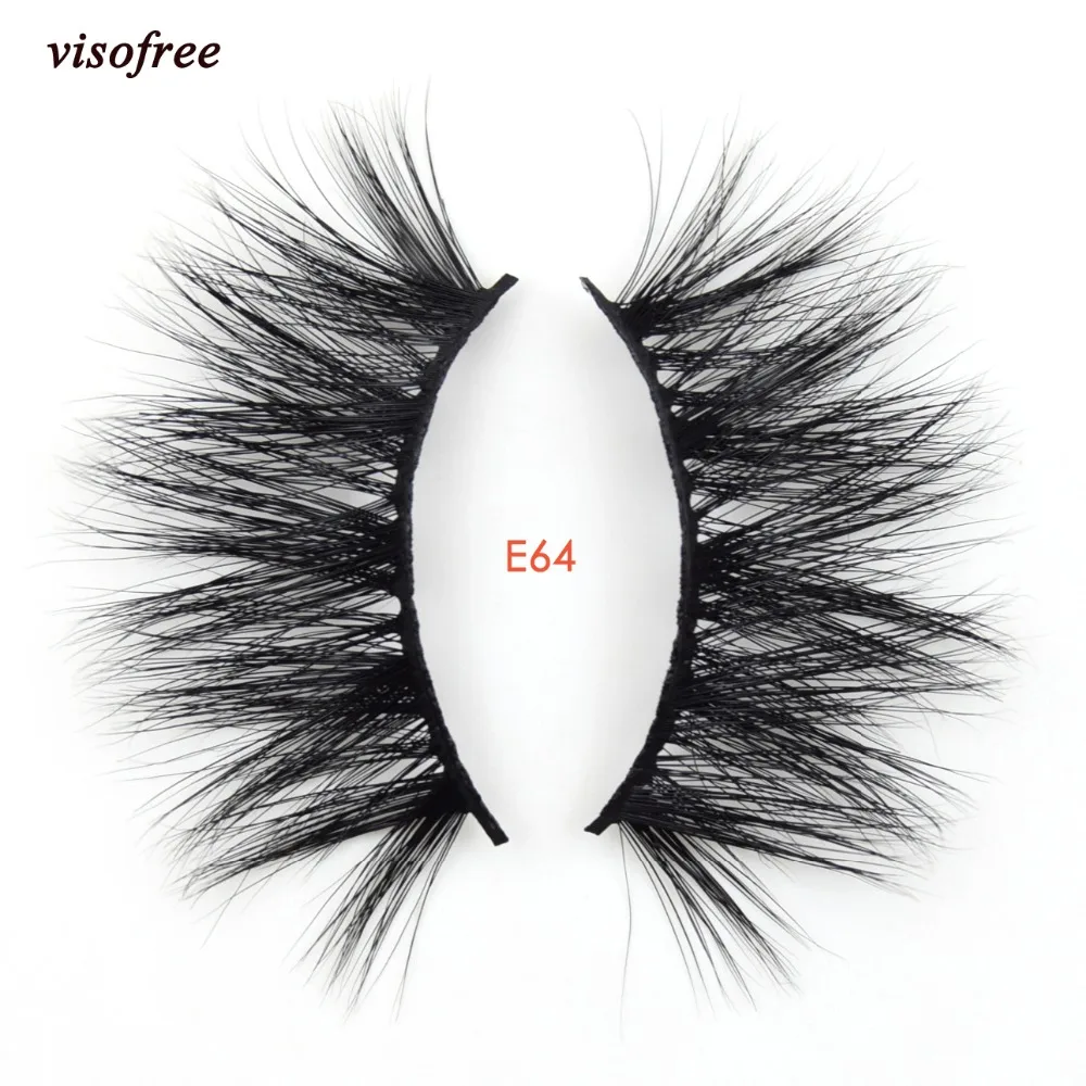

Visofree Mink False Eyelashes 25mm Lashes 27mm Mink Lashes Handcrafted Full Volume Dramatic Eyelashes Luxury 3D Mink Lashes 64E