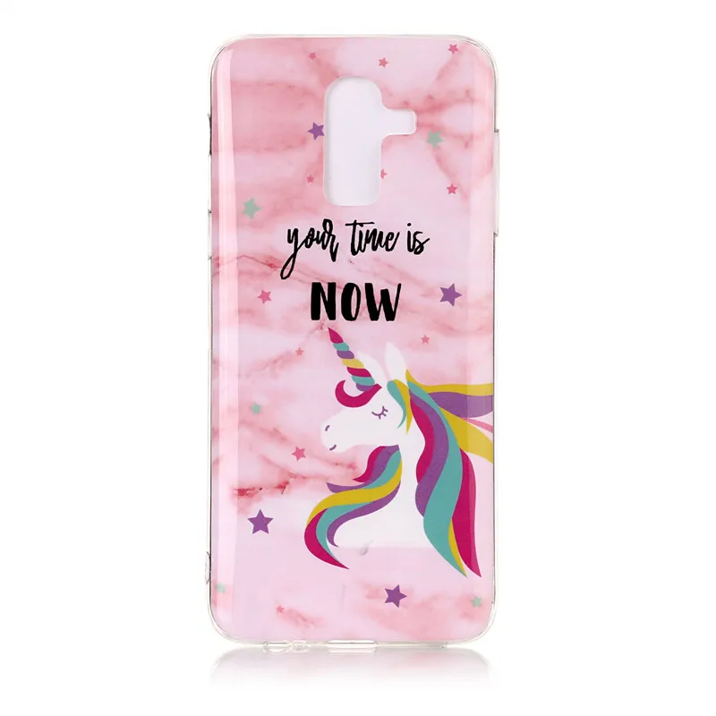 Soft TPU Case on For Fundas Samsung Galaxy J8 2018 Silicone Marble Cover Coque J4 J6 EU Phone Cases |