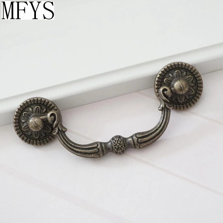 MFYS 3 &quot3 75&quot Винтаж падение залог комод ящиков Ручки рукоятки античный