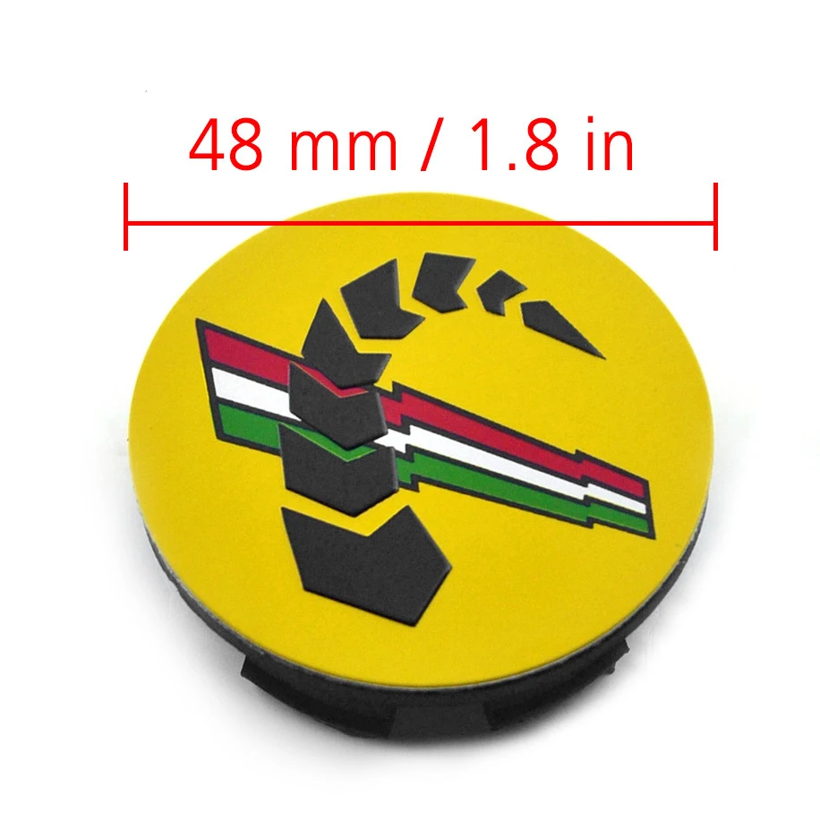 4 шт. Колпаки Ступицы Колеса 48 мм для FIAT abarth coupe 46746586 04726183AB автомобильные аксессуары Скорпион Хвост Эмблема