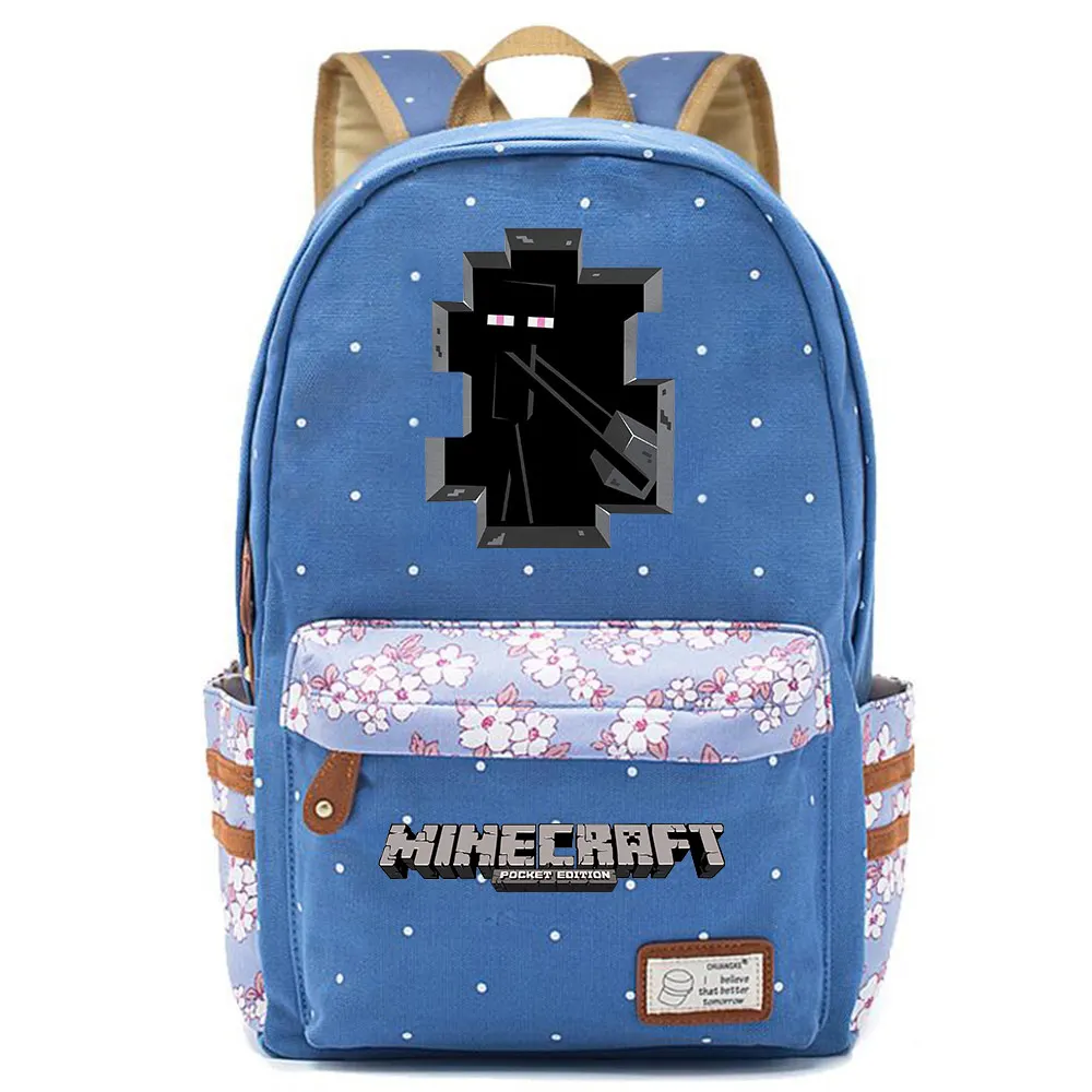 Игры плед глаза MineCraft криперы цветы точка мальчик девочка школьная сумка для