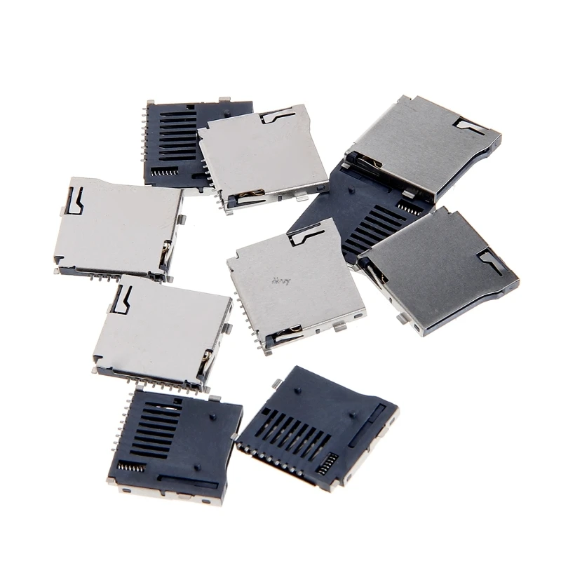 10 шт. push типа TF Micro SD карты гнездо адаптера автоматический разъем PCB|Соединители| |