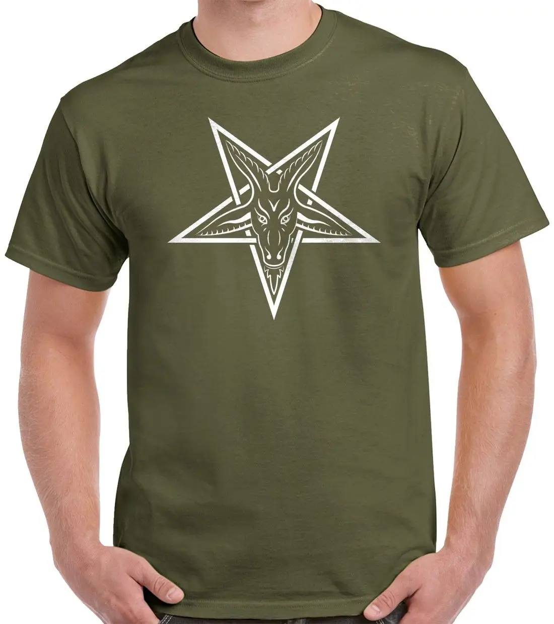 

2018 Summer Short sleeve Fashion Tee Shirt T Shirt - Satan Devil LaVeyan - 1134