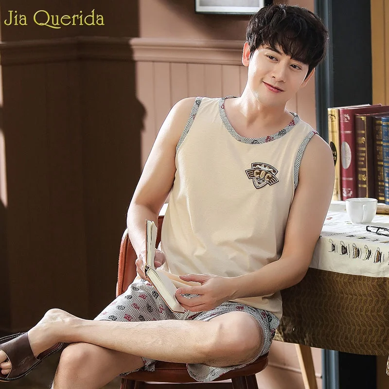 Новинка лета 2019 Хлопковая пижама с аппликацией в виде значка модная одежда для