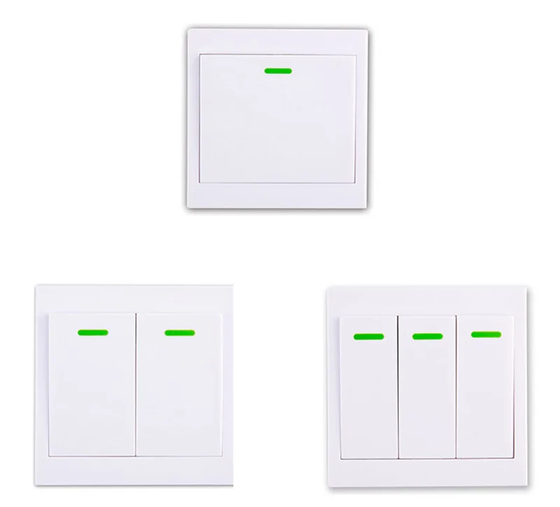

86 Wall Panel Remote Transmitter 1 2 3CH Sticky RF TX Smart Home Room Hall Living Room Bedroom Wirelss Remote 315/433.92 MHz