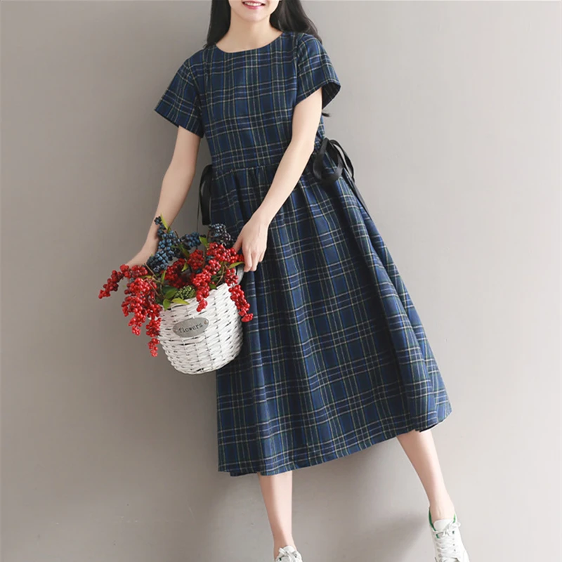 Новинка 2021 летнее женское платье в стиле ретро повседневное длинное из хлопка и