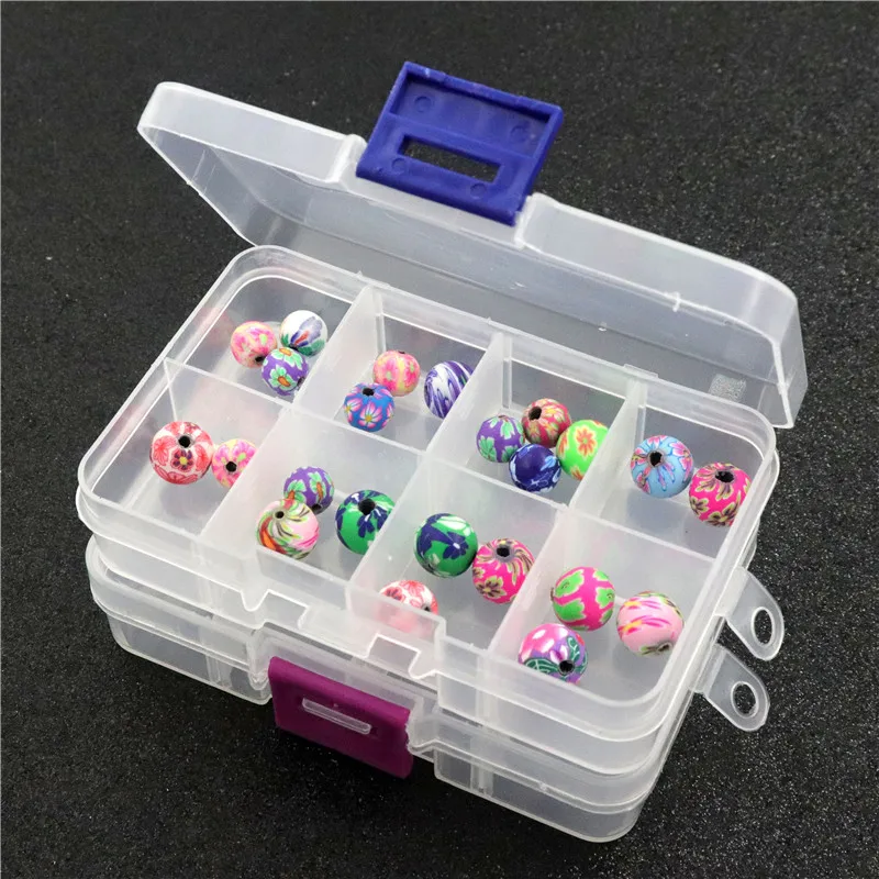 Квадратная прозрачная коробка для хранения 8 ячеек жесткие пластиковые чехлы