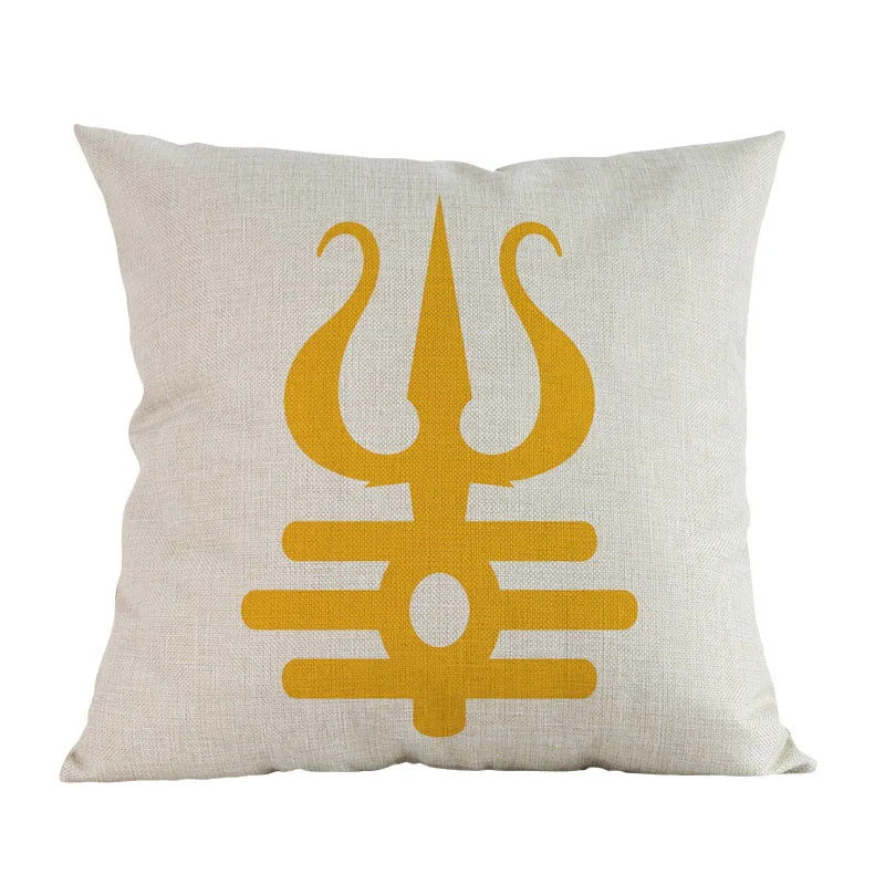 Hinduism God Ganesha Vishnu Shiva Hanuman буддистский льняной чехол для подушки для дома, дивана, религиозного украшения