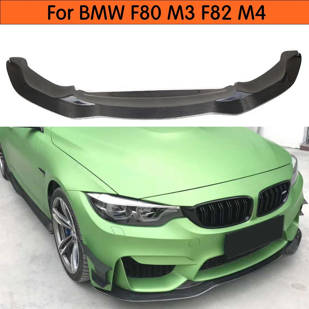 Для F80 F82 F83 Стайлинг из углеродного волокна передняя губа ДЛЯ BMW M3 M4 машина для