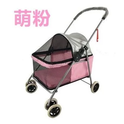 Dog Trailer Vegetable Dog Car Two-wheeled Car Small Dog Walking Pet Car Cat and Dog Out of The Wagon Folding Cart