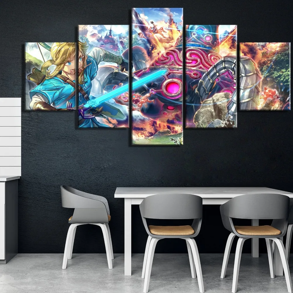 5 шт. в раме холст художественная легенда о Зельде современные декоративные