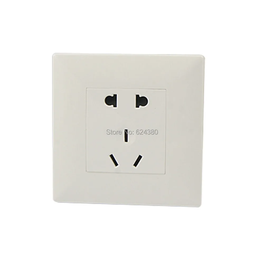 Розетка сетевая с тремя и контактами 250 В 10 А 86x86 мм|panel plate|panel wallpanel pin |