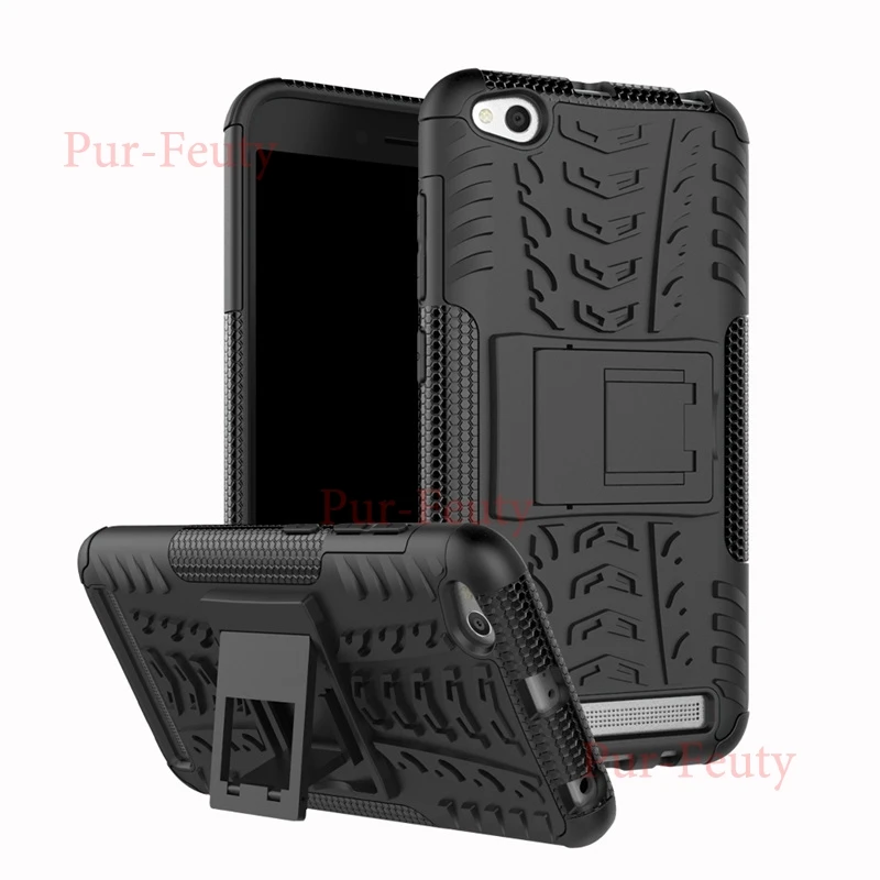 Для Xiao mi Red mi 5A 5 A Red mi 5A армированный Жесткий ПК+ силиконовая задняя крышка для Xiao mi Red mi A5 Red mi 5A Red mi 5 A мягкие чехлы для телефонов из ТПУ - Цвет: Black