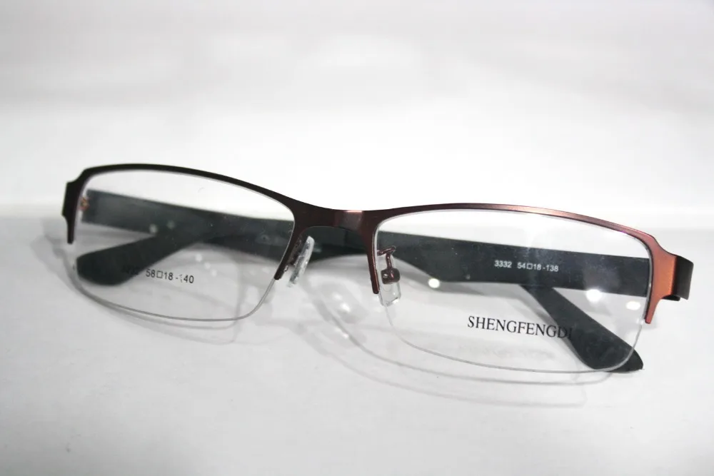 Темно-красный сплава рама широкие брючины Оптический на заказ оптические линзы