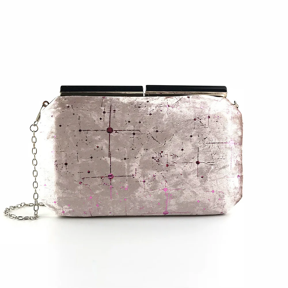 Винтажная бархатная ткань жесткий футляр сумка клатч вечерняя для женщин