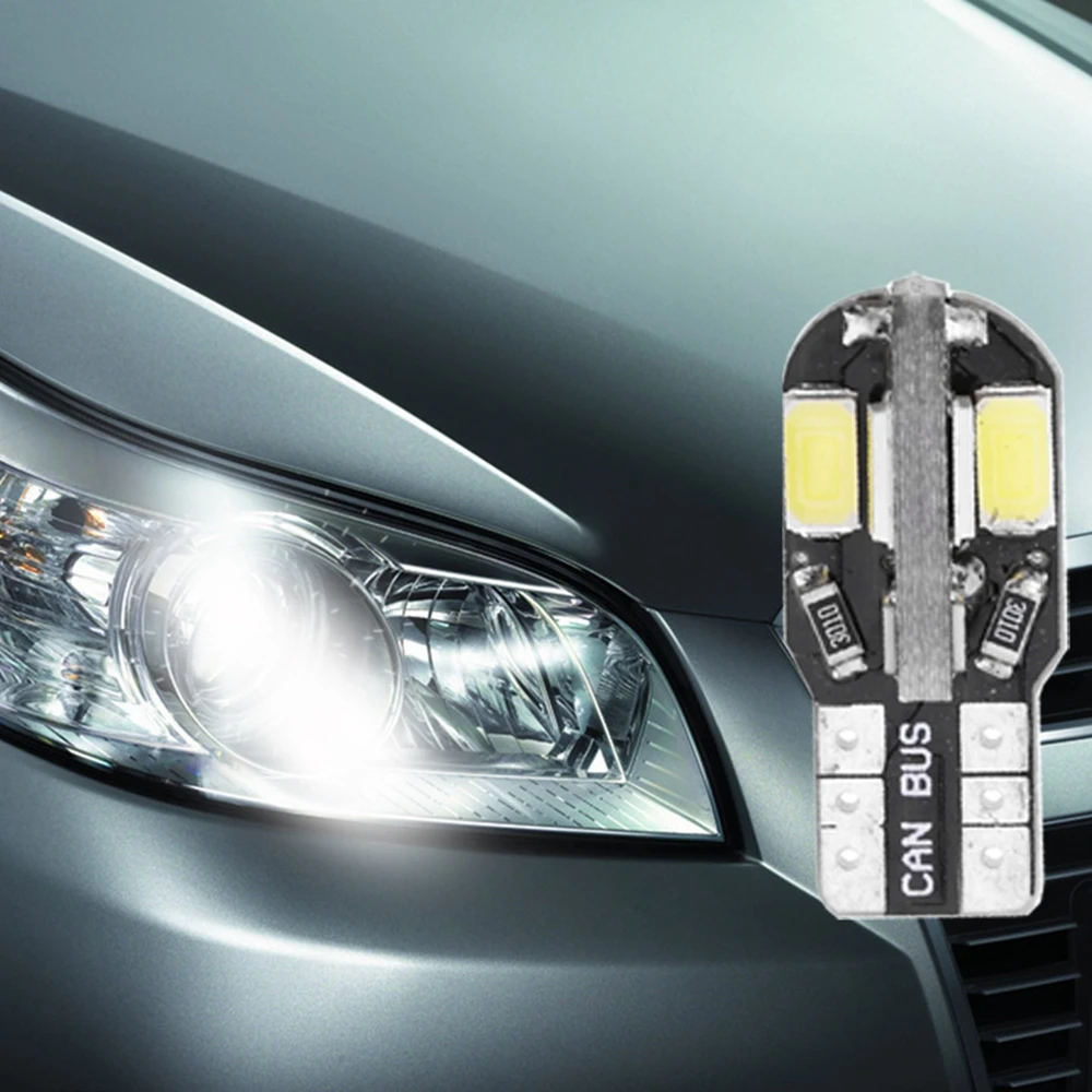 YSY 200pcs Car Light CANBUS 8 SMD LED 5630 No Obc Error 194 168 W5w 8smd Interior Bulb Lamp auto Clearance Lights | Автомобили и