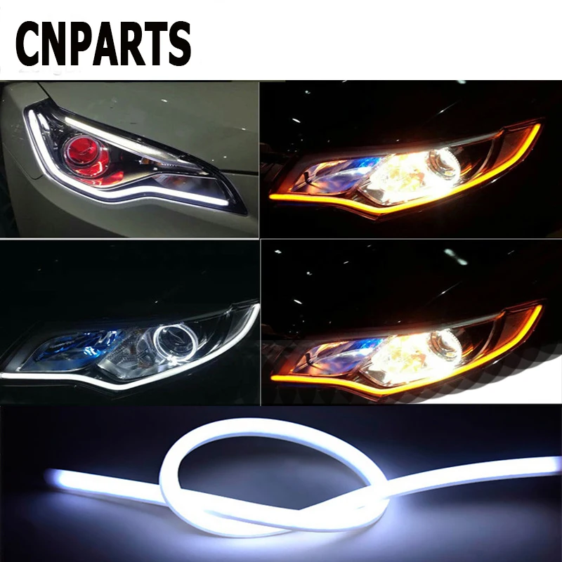CNPARTS 60 см дневные ходовые огни Гибкие светодиодные Светодиодный светильник лампы