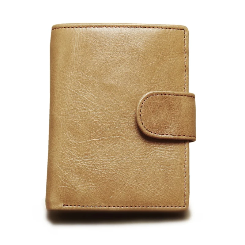 New luxury Imported top layer cowhide RFID men vintage yellow color anti-magnetic short wallet | Багаж и сумки