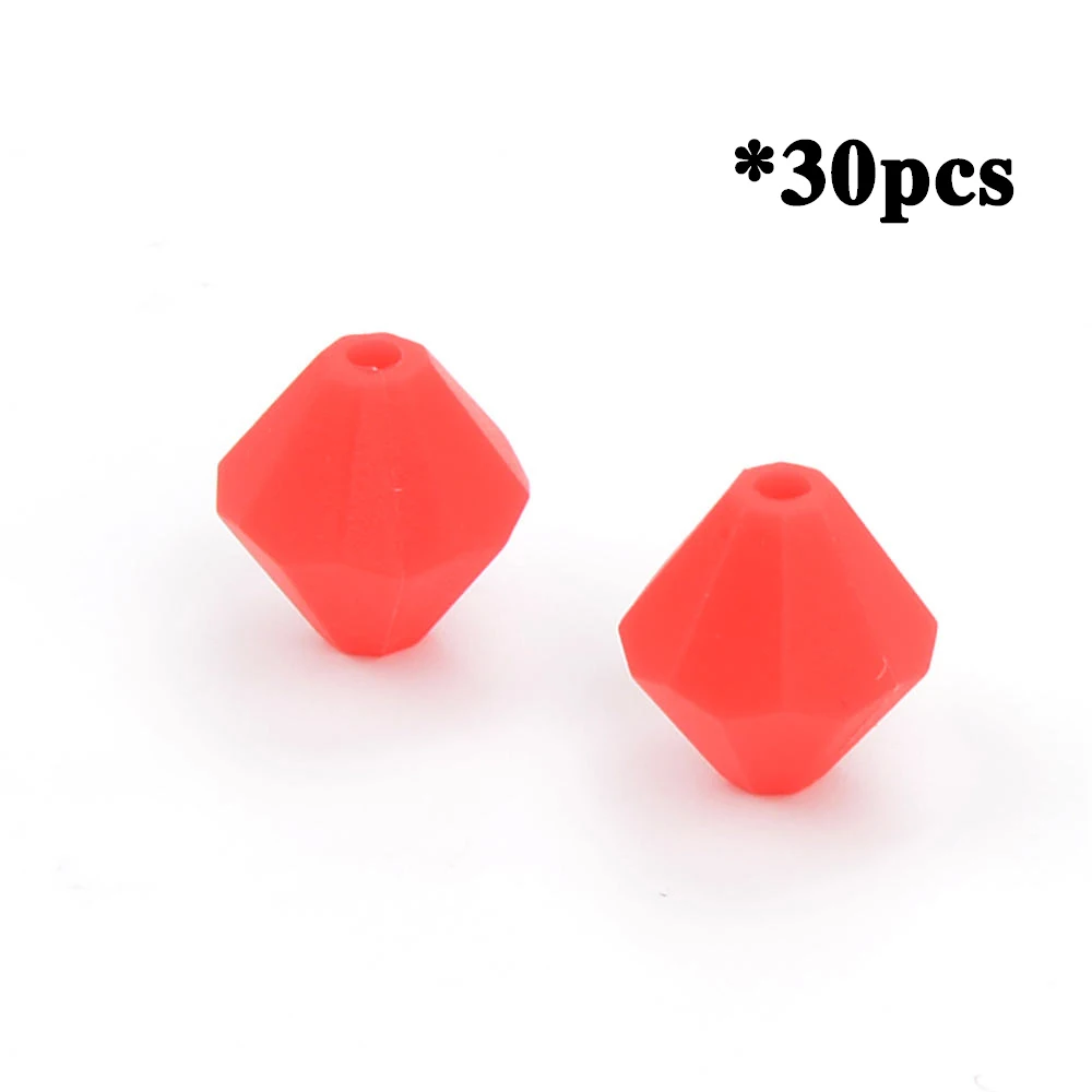 LOFCA 30 шт Силиконовые бусы модное ожерелье BPA бесплатно DIY бусины Шарм детский безопасный Прорезыватель для зубов игрушки для новорожденных - Цвет: scarlet red