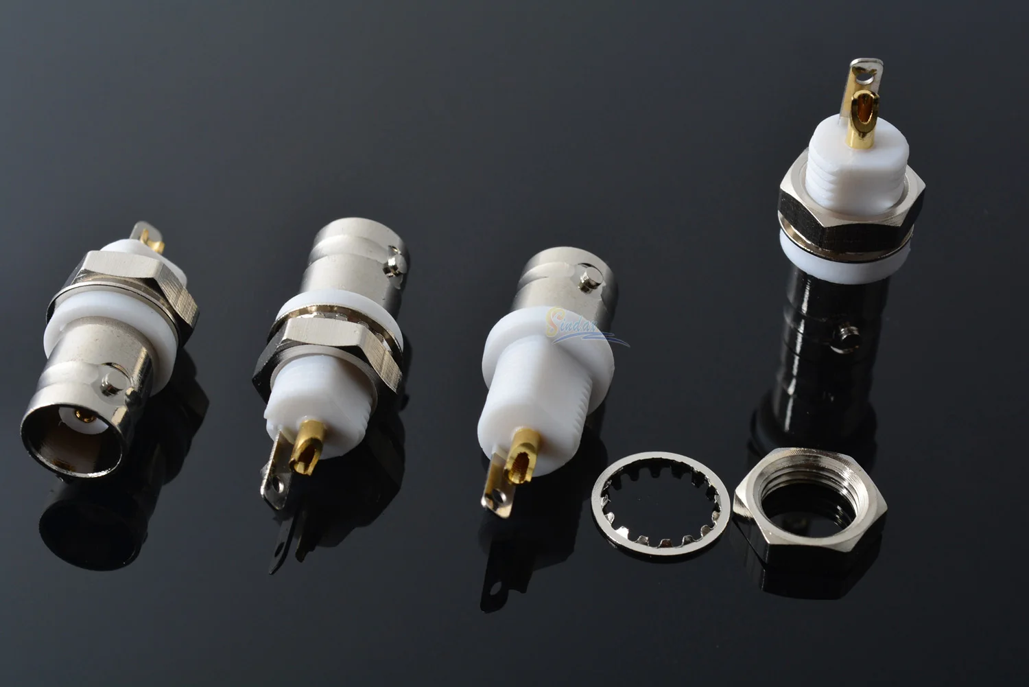 Sindax bnc коннектора для Гайка Перемычка ручкой держатель чашки припоя RF разъем BNC 50KY