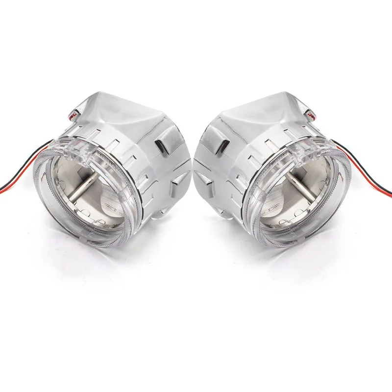 Safego LHD 2,5 дюймов Биксенон проектор Комплект для H1 H4 H7 автомобиль HID Ксеноновые фары 2 линзы проектора+ 2 маски кожух+ 2 ангельские глаза