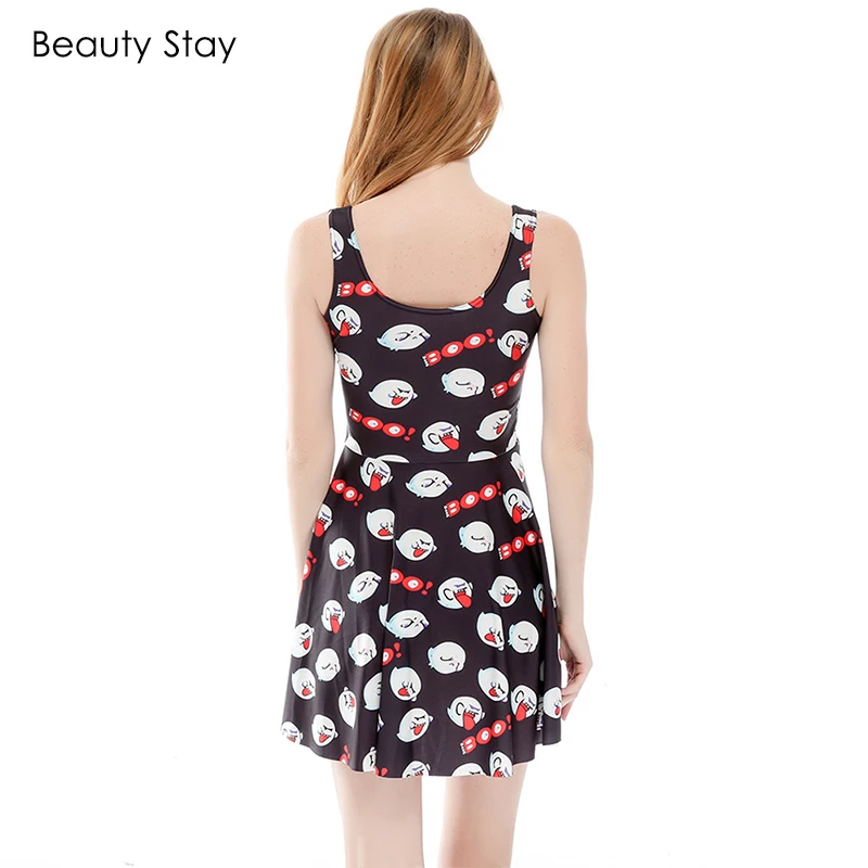 Женское платье с героями мультфильмов beauty stay Пляжное Платье принтом и о вырезом