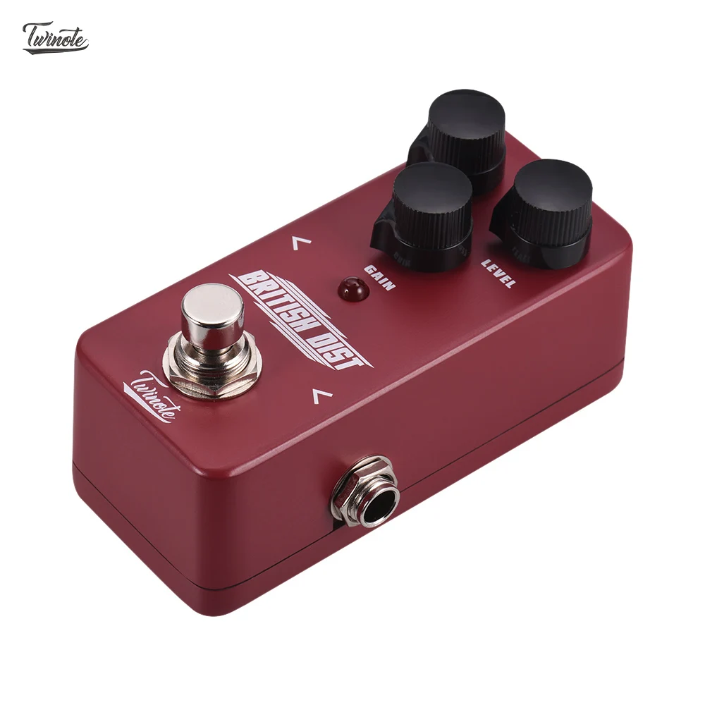 

Twinote BRITISH DIST Mini British Analog Distortion Guitar Effect Pedal Processsor Full Metal Shell with True Bypass