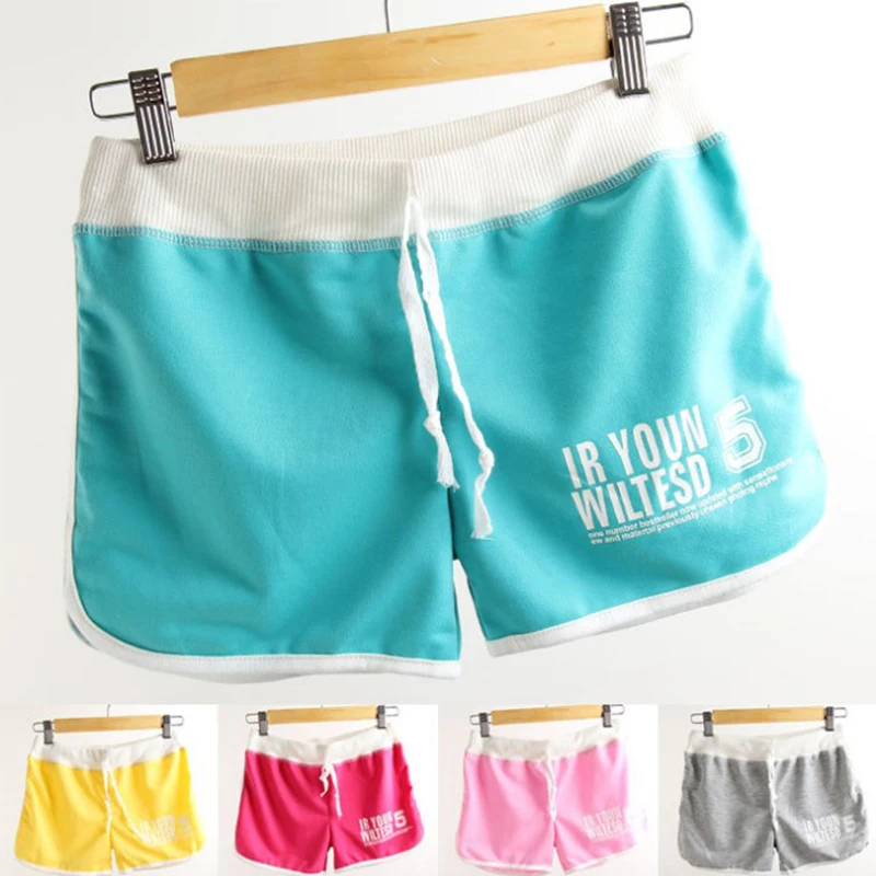 Летние дорожные шорты простые женские с эластичной талией короткие свободные