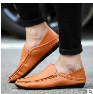 Brand Fashion Summer Style Soft Moccasins Men Loafers High Quality Genuine Leather Shoes Flats Gommino Driving | Обувь