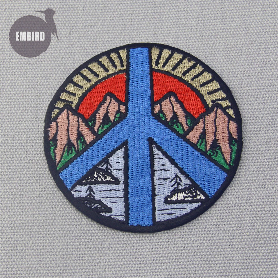 Нашивки Embird вышитые нашивки посылка знак мира горы главный исполнительный