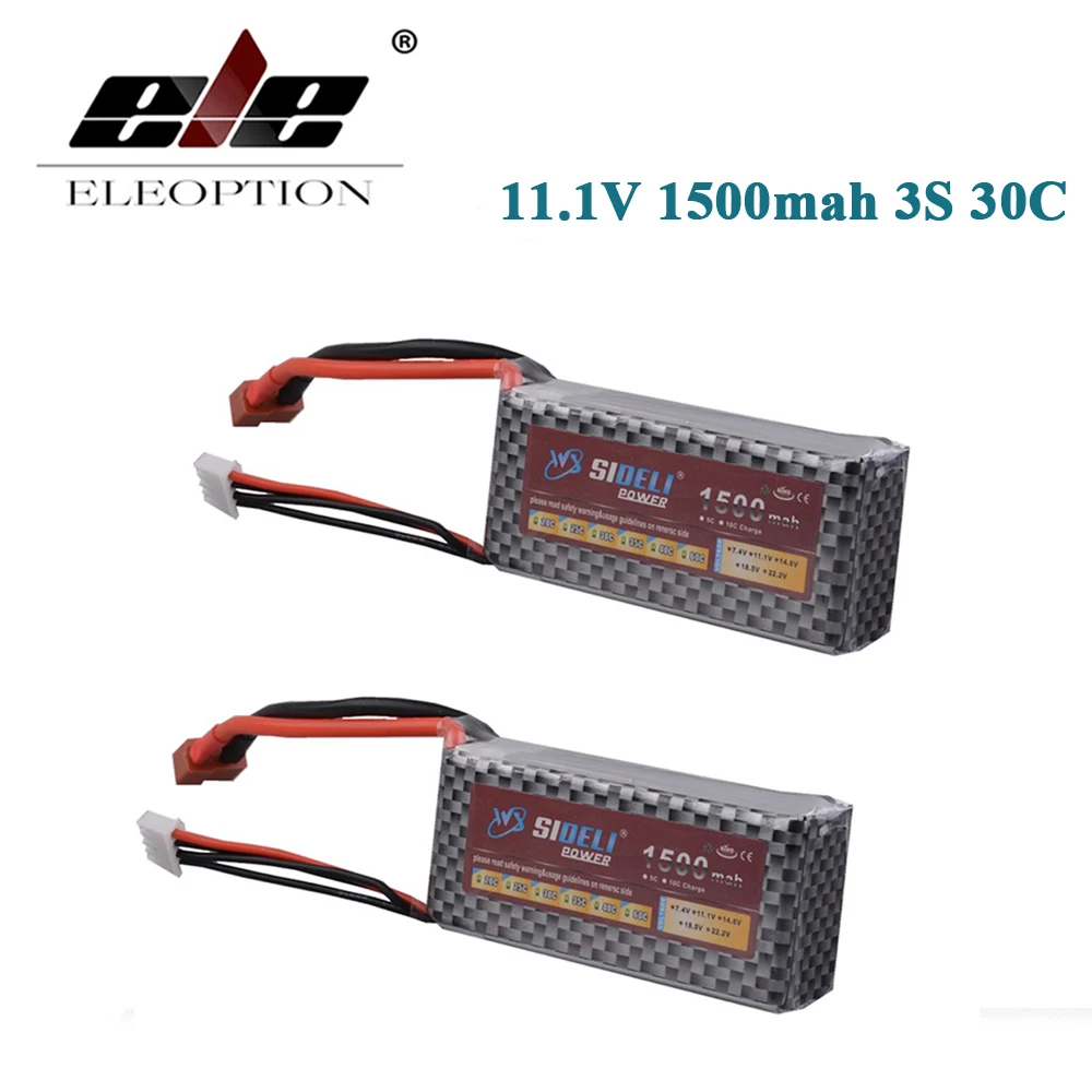 ELEOPTION 2 шт 11 1 V 1500mah 3S 30C LiPo батарея для RC автомобиля грузовика вертолета самолета