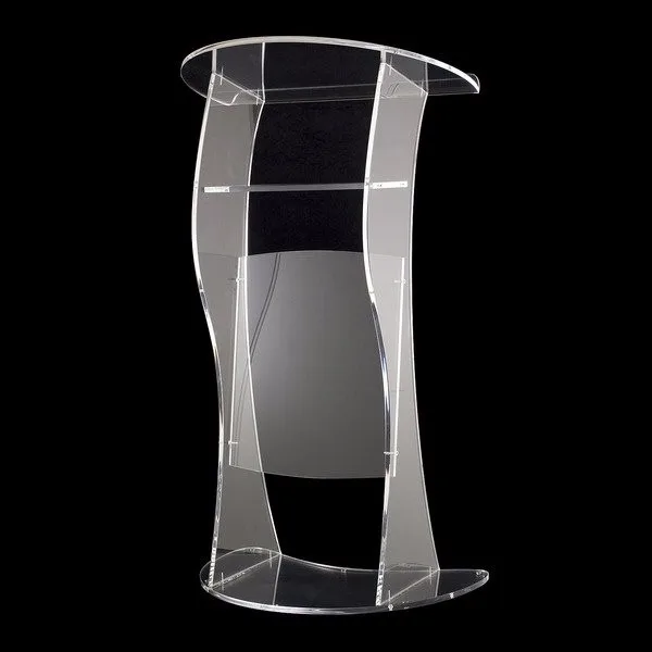 

Free Shipping Dignified and magnanimous acrylic podium church / high quality acrylic pulpit of the church logo customize