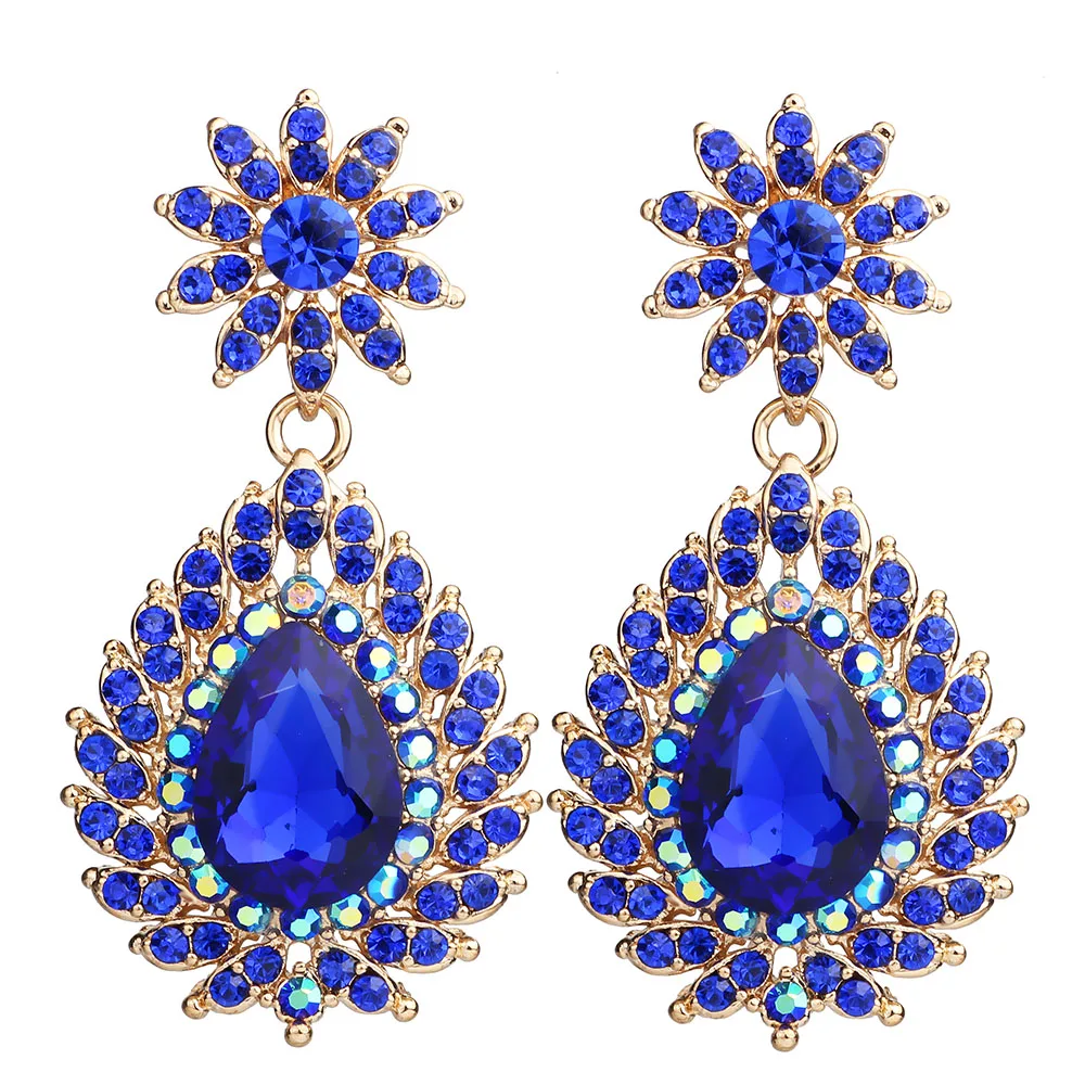 Женские серьги подвески с кристаллами стразы свадебные украшения|crystal rhinestone