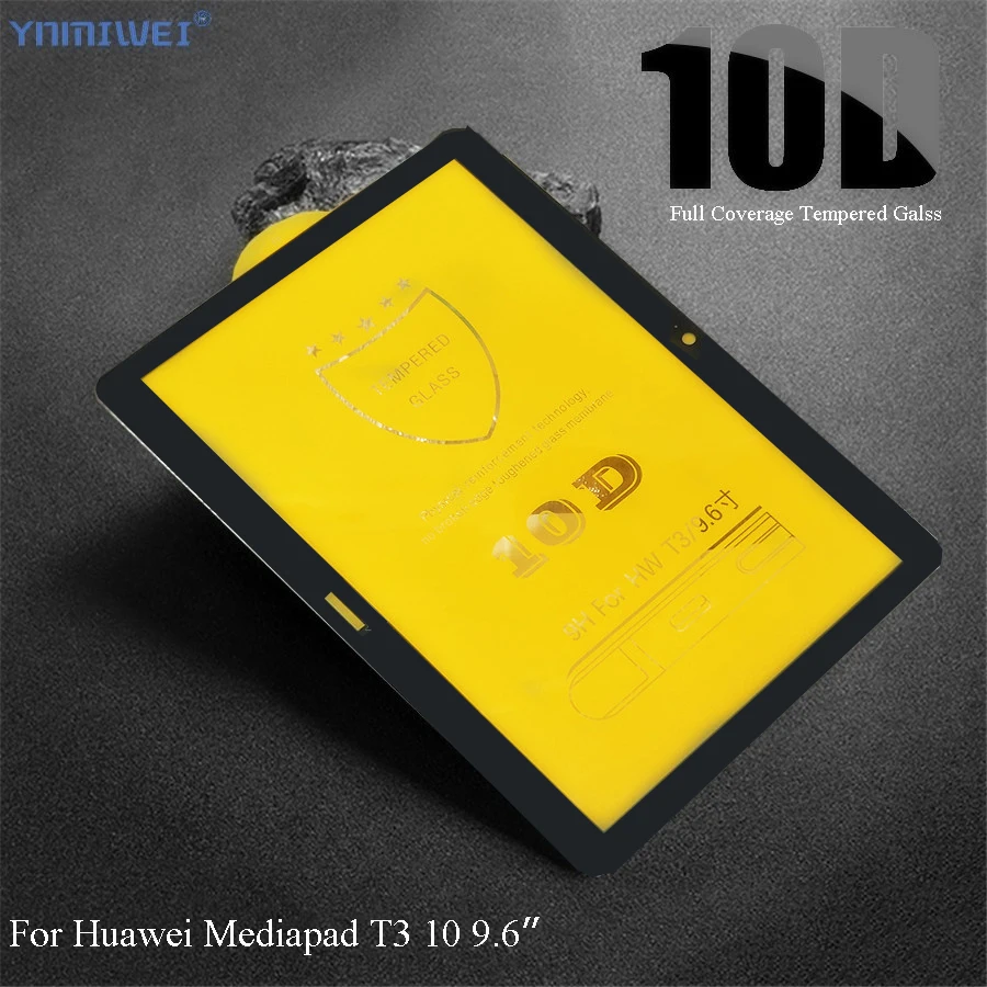 10D полное покрытие черный для huawei MediaPad T3 10 9,6 ''Закаленное стекло протектор для huawei T3 9,6 AGS-L09/W09 экранная пленка