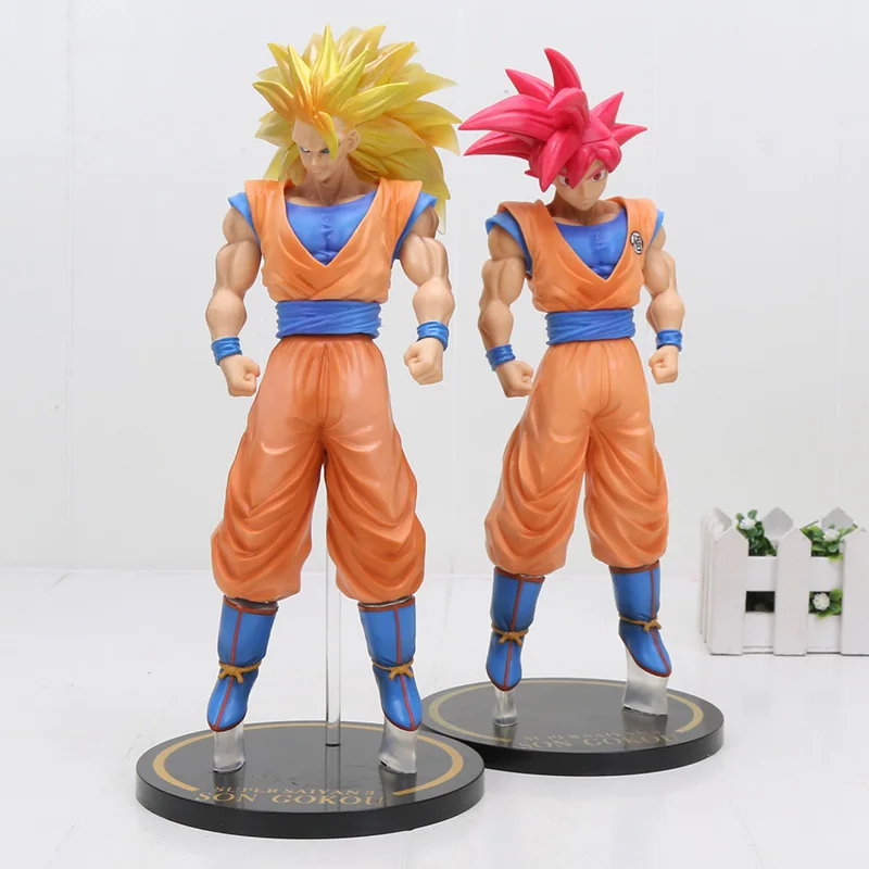 1" 30 см Dragon Ball Z Super Saiyan Son Goku Super Saiyan God Red Hair ПВХ фигурка Коллекционная модель игрушки