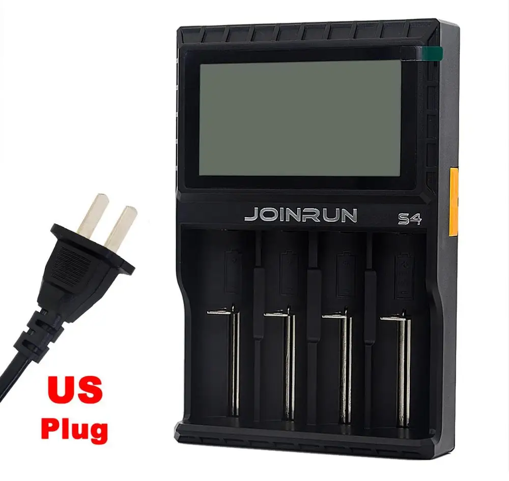 S4 with US Plug Joinrun 18650 умное зарядное устройство для 18650 14500 16340 26650 Ni-MH AAA AA умное литий-ионное зарядное устройство - Цвет: S4 with US Plug