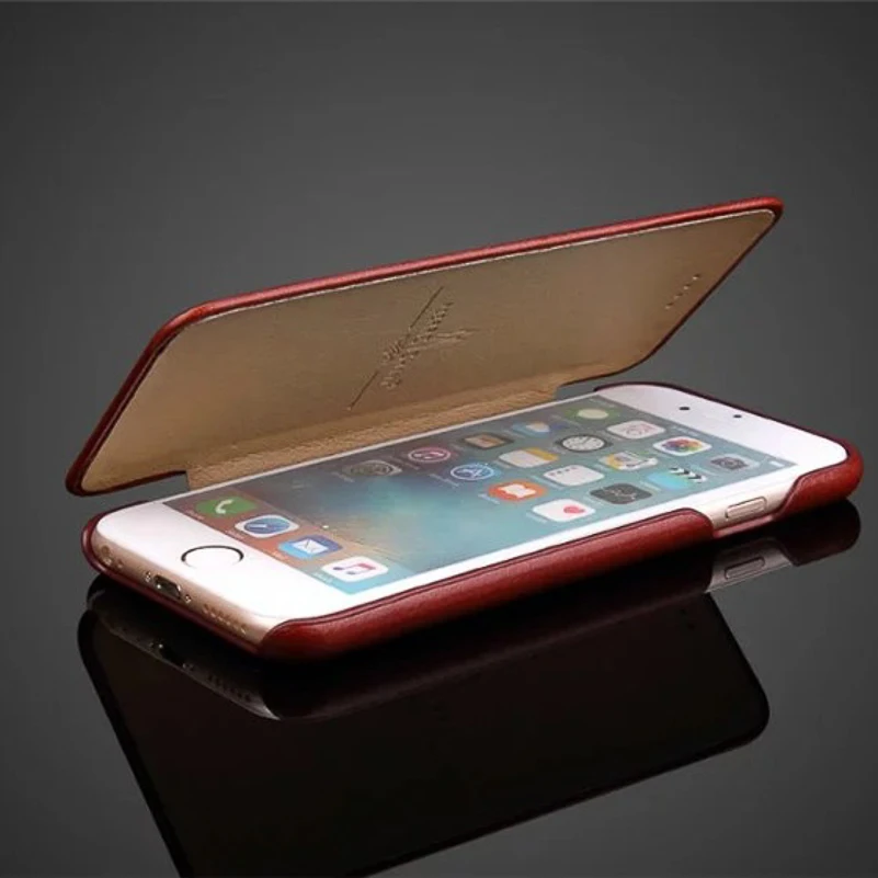 Чехол из воловьей кожи для IPhone 6 6s деловой кожаный чехол с откидной крышкой и