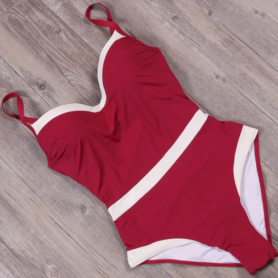 Женский купальный костюм TCBSG размера плюс Цельный купальник летняя пляжная